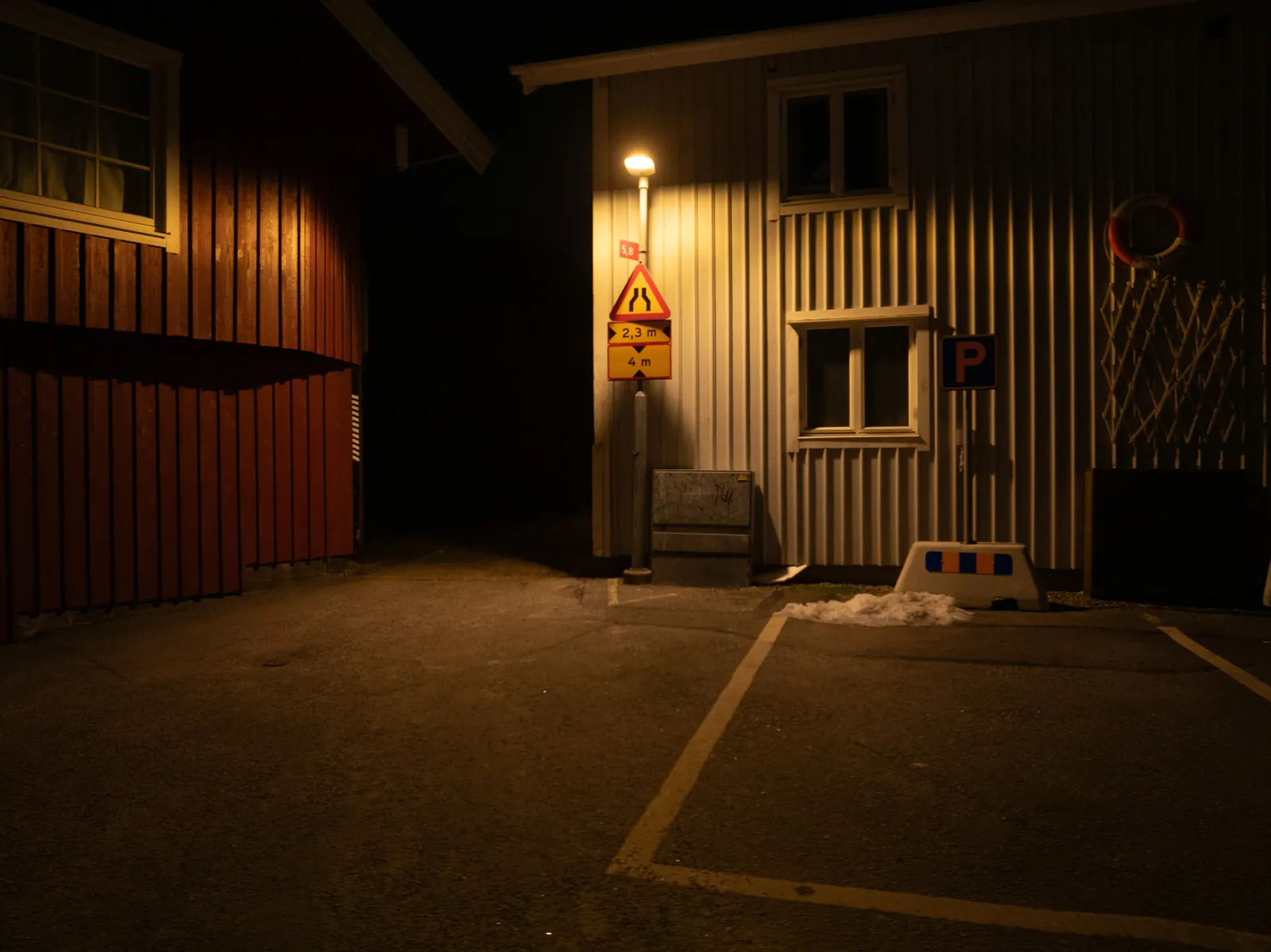 VALDUR industrial site at night